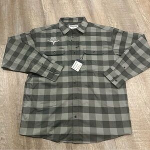 Poncho outdoors Flannel with Bare Performance Nutrition (bare ranch logo) *Rare*